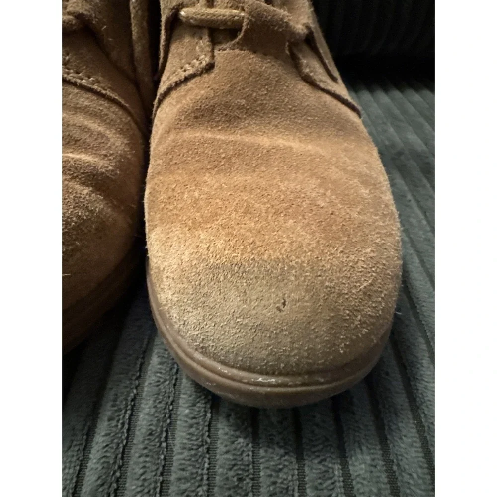Sorel Womens 6.5 Wedge Boots Ankle Booties Evie Lace Up Suede Camel Brown‎ Tan